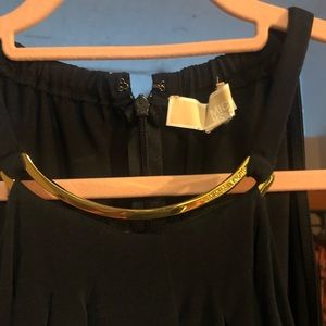 Navy Michael Kors Dress w/ Gold Bar Detail